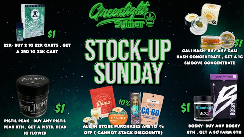 Greenlight Sylmar STOCK UP SUNDAY