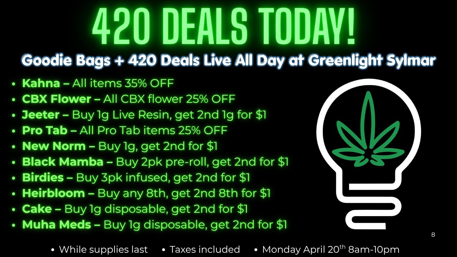 Greenlight Sylmar 420 DEALS