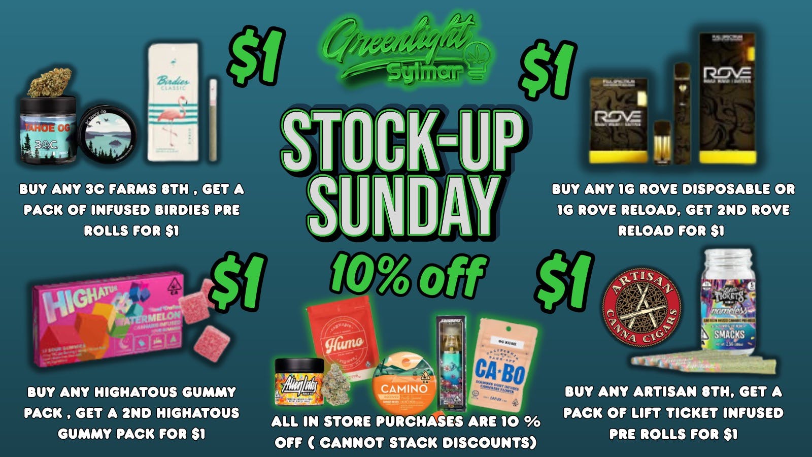 Greenlight Sylmar STOCK UP SUNDAY