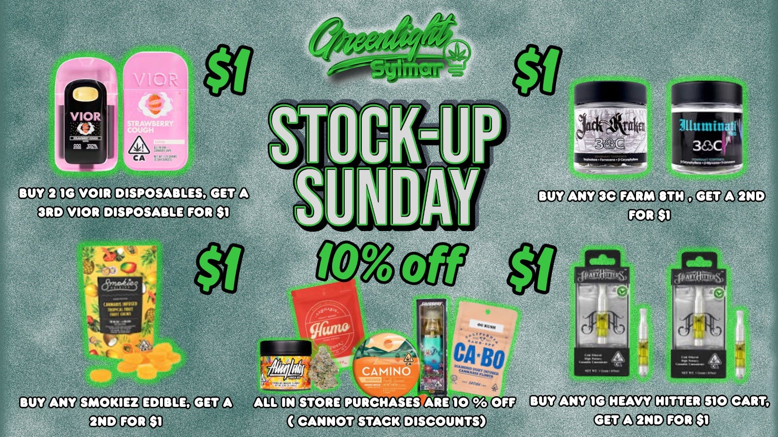 Greenlight Sylmar STOCK UP SUNDAY