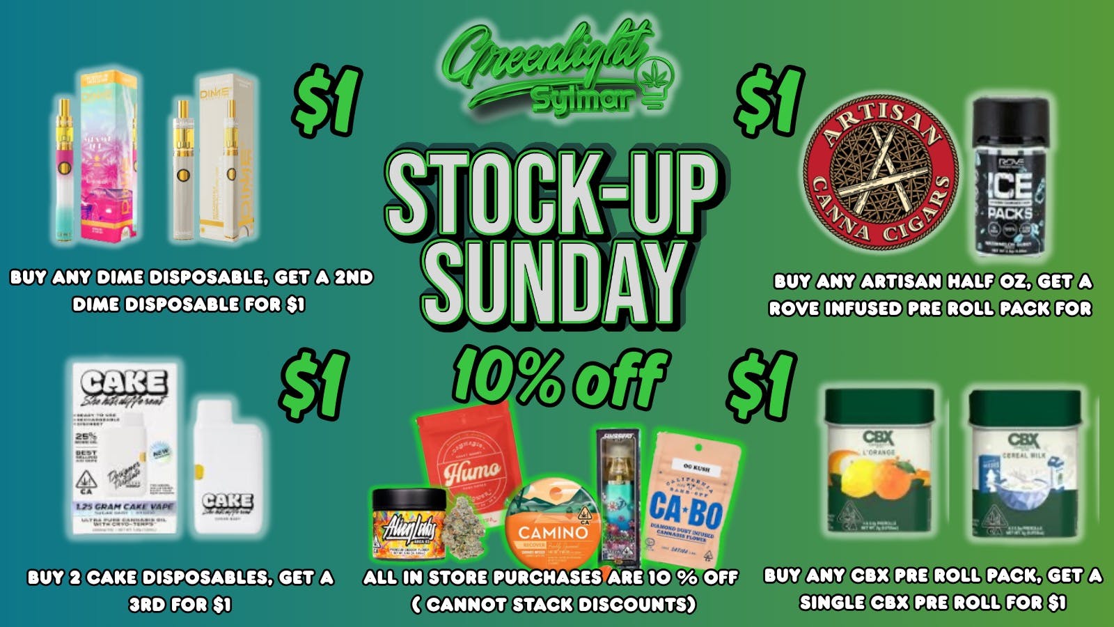 Greenlight Sylmar STOCK UP SUNDAY