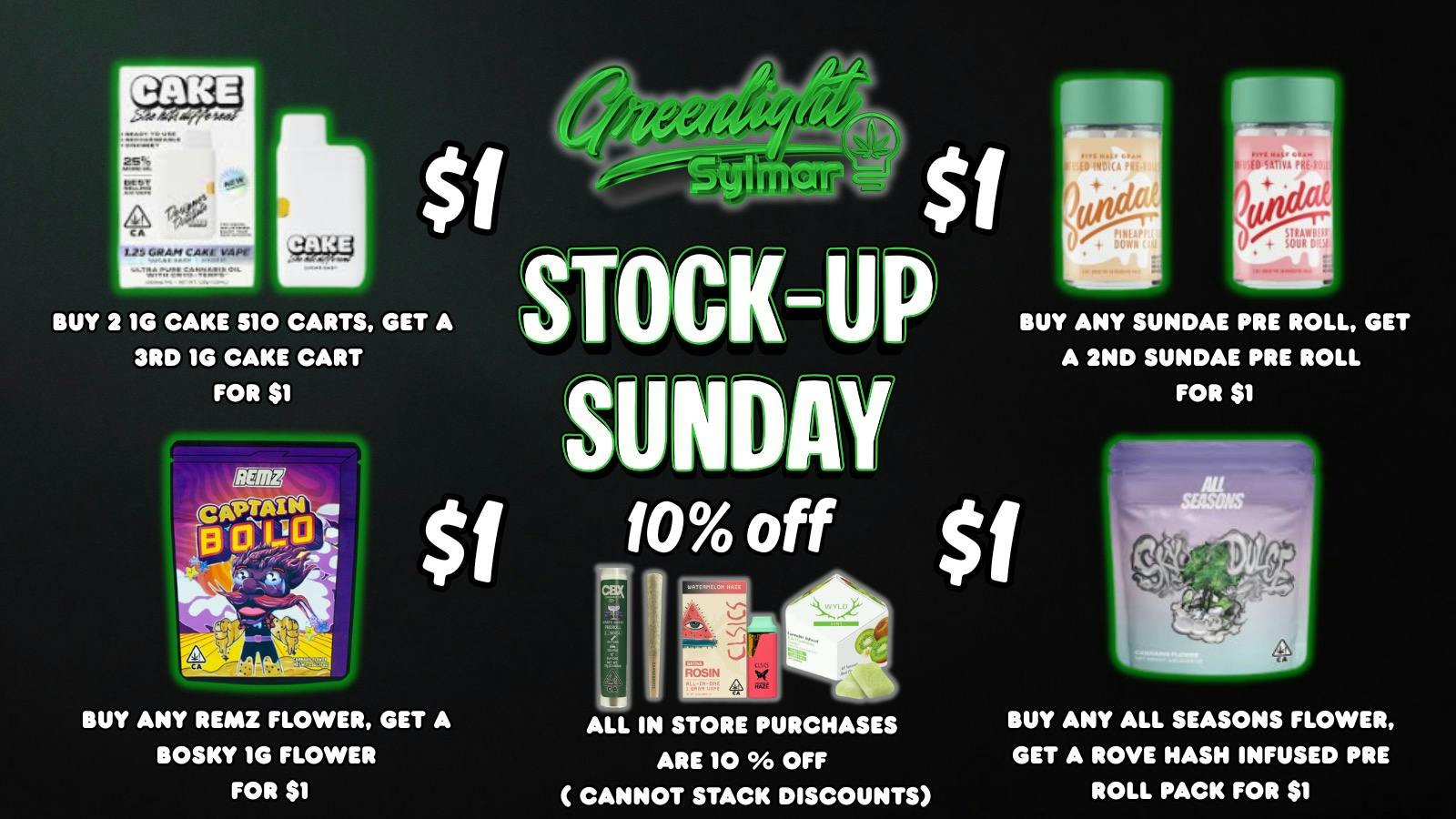Greenlight Sylmar STOCK UP SUNDAY