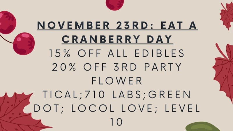 Docs Apothecary NOVEMBER 23RD: EAT A CRANBERRY DAY