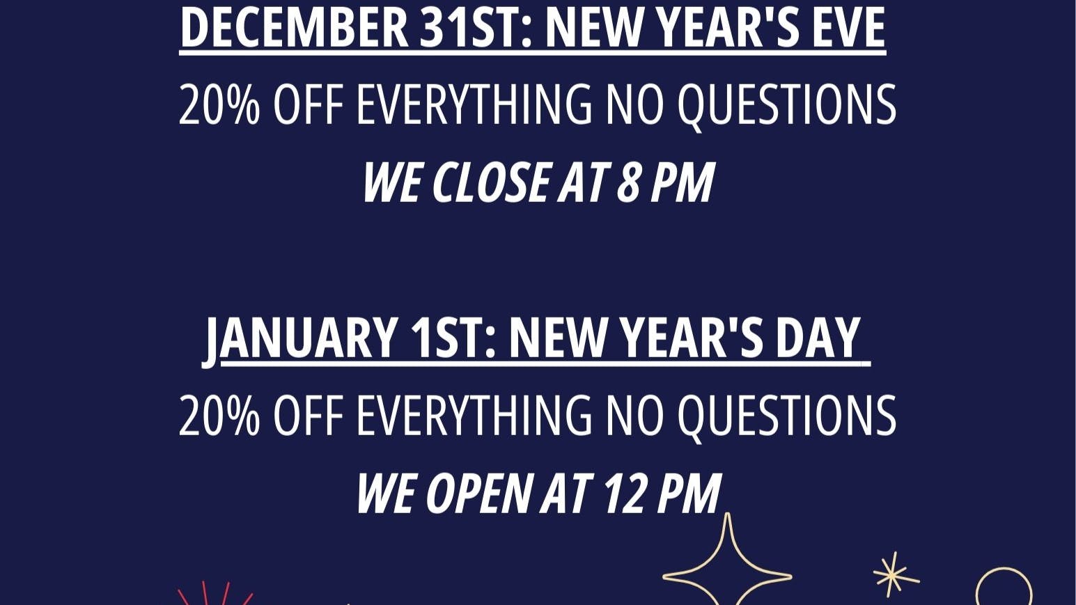 Docs Apothecary 31ST AND THE 1ST DEALS ON EVERYTHING