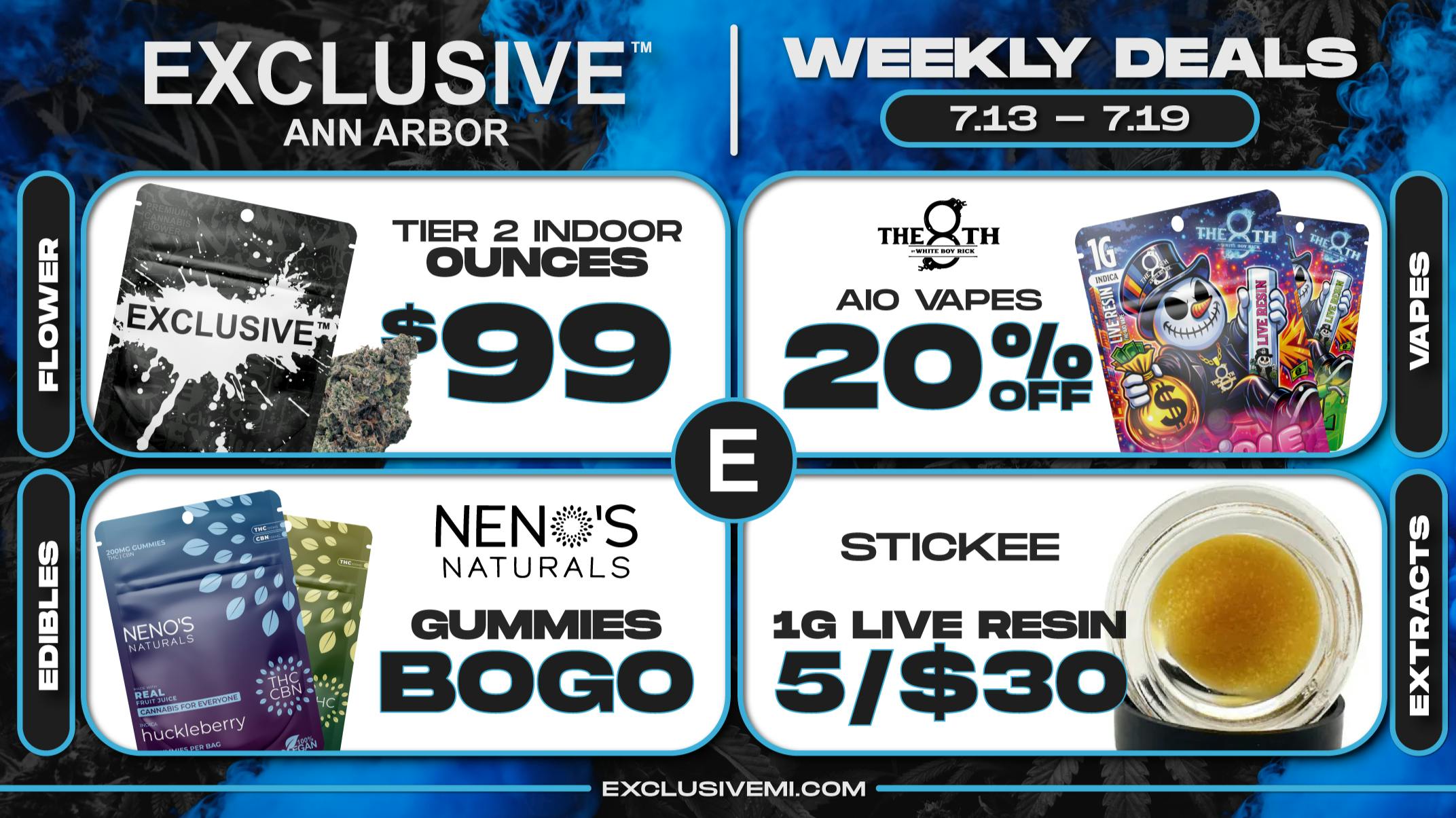 Exclusive Cannabis - Ann Arbor Medical & Recreational Exclusive Ann Arbor Weekly Deals!