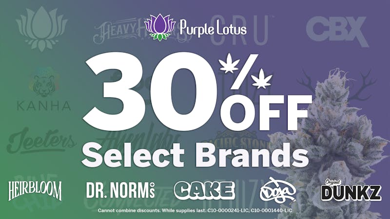 Purple Lotus - Downtown San Jose 30% Off Select Brands