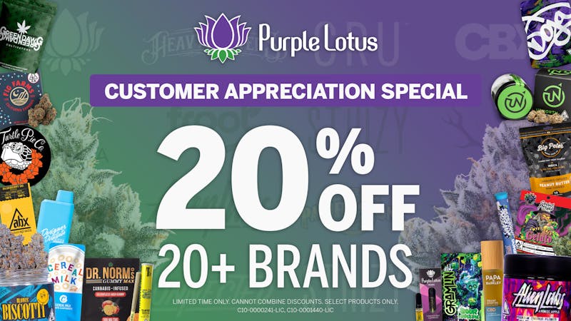 Purple Lotus - Downtown San Jose 20% Off Customer Appreciation