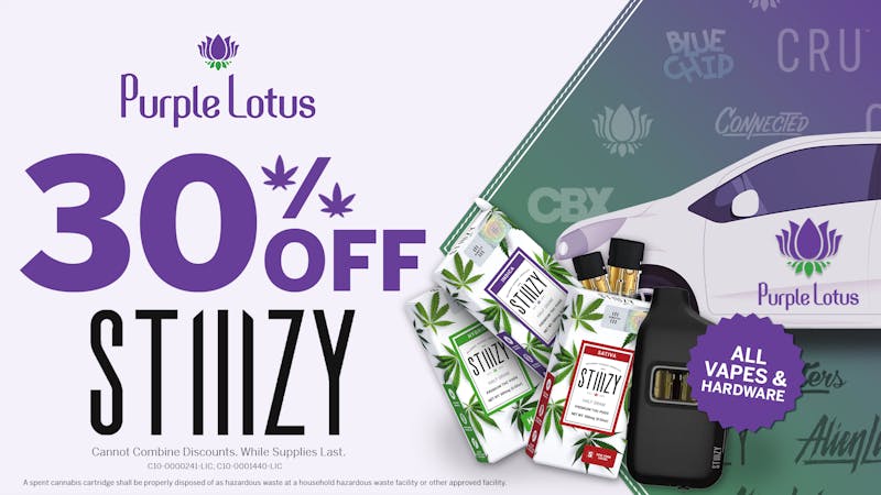 Purple Lotus - Downtown San Jose 30% Off Stiiizy Vapes & Hardwear