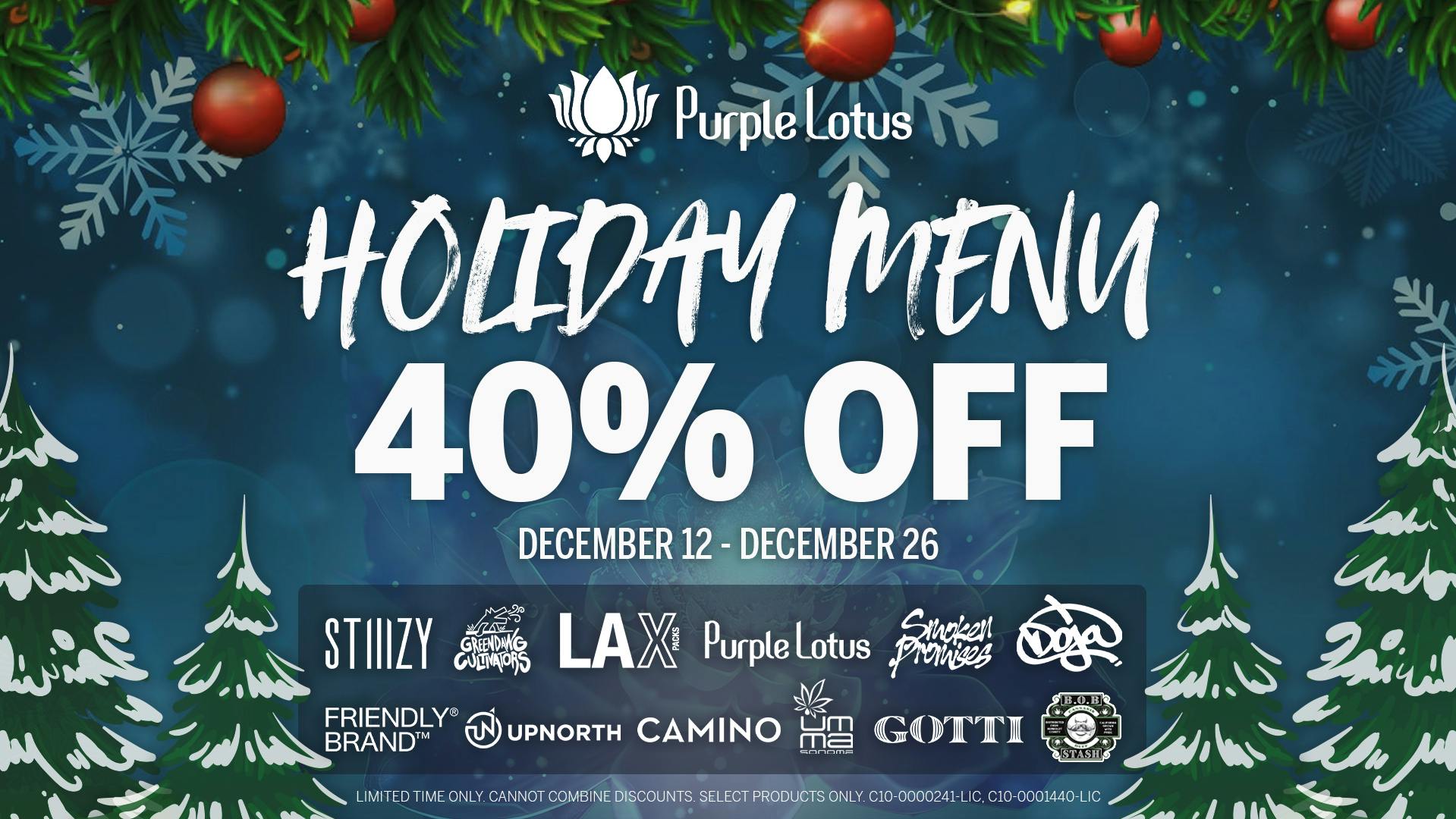 Purple Lotus Patient Center - Santa Clara 40% Off Holiday Menu