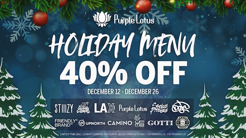 Purple Lotus - San Mateo 40% Off Holiday Menu