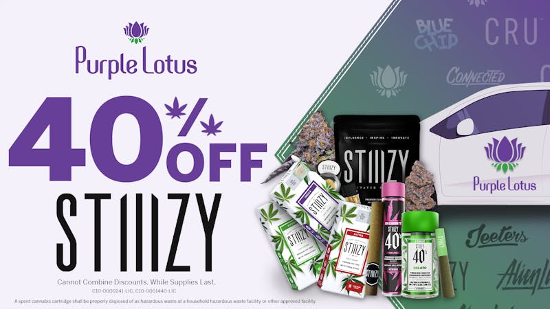 Purple Lotus Patient Center - San Jose 40% Off Stiiizy