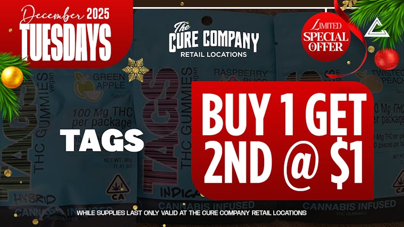 CCC by The Cure Company Buy 1 TAG Gummy, Get the 2nd for ONLY $1! 🤯💚