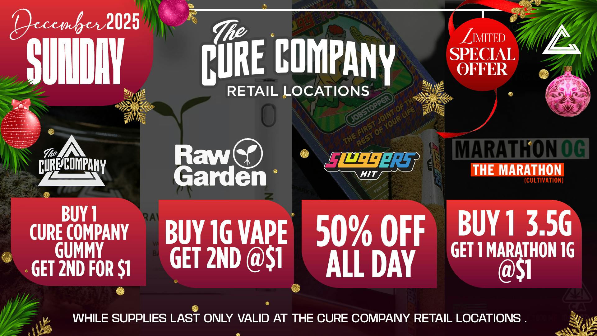 The Cure Company - South LA Super Sunday Deals at The Cure Company! 🎄🔥