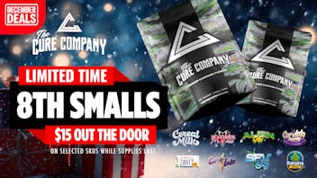 CCC by The Cure Company 🔥 $15 Cure Co Smalls 8ths, December Special! 🔥