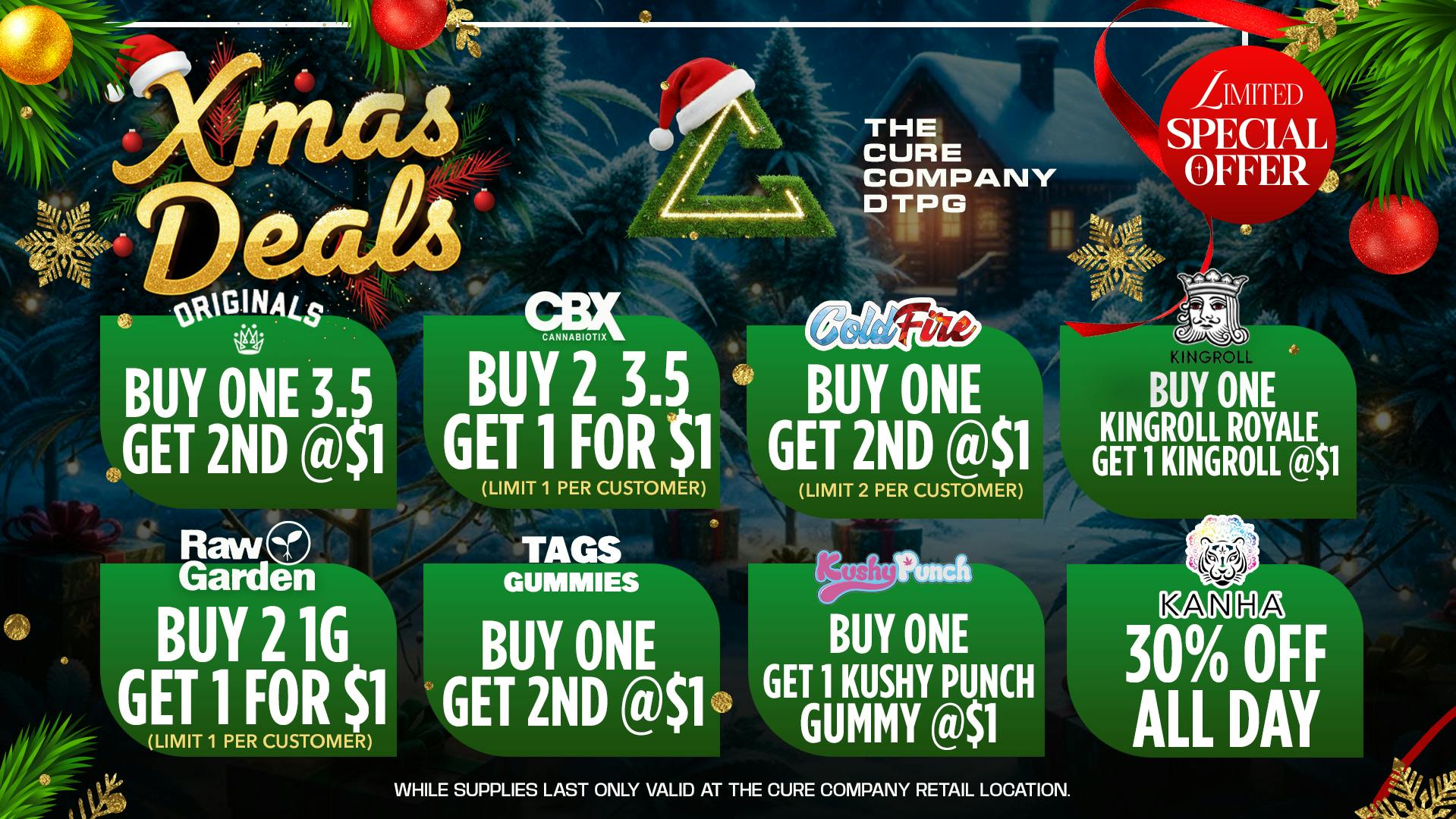 The Cure Company DTLA 🎄 DTPG Xmas Deals – Limited Holiday Specials 🎄