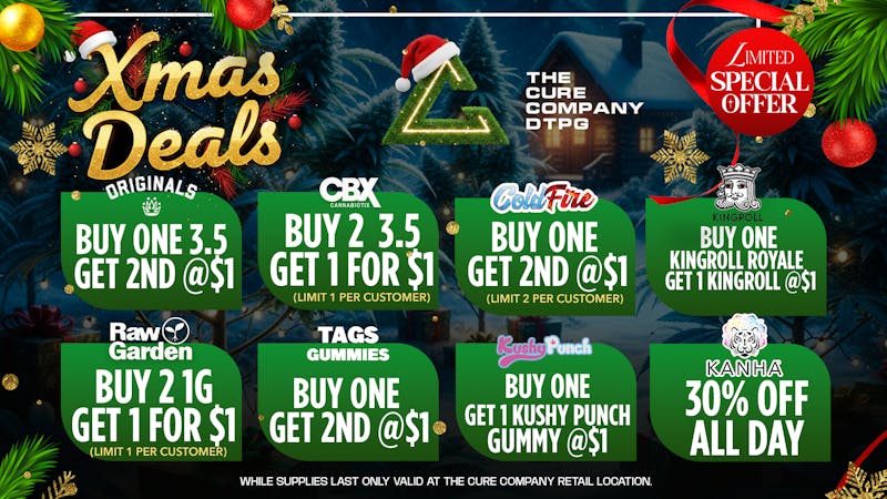 The Cure Company DTLA 🎄 DTPG Xmas Deals – Limited Holiday Specials 🎄