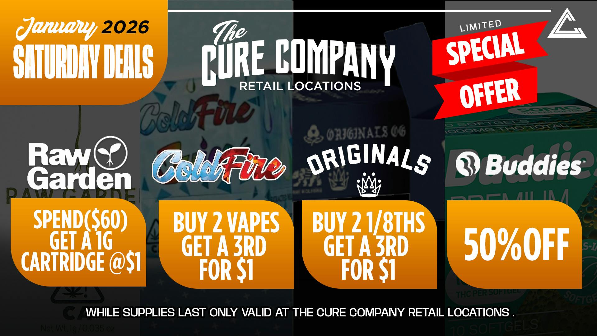 CCC by The Cure Company 🔥 CCC Saturday Deals – January 2026 🔥