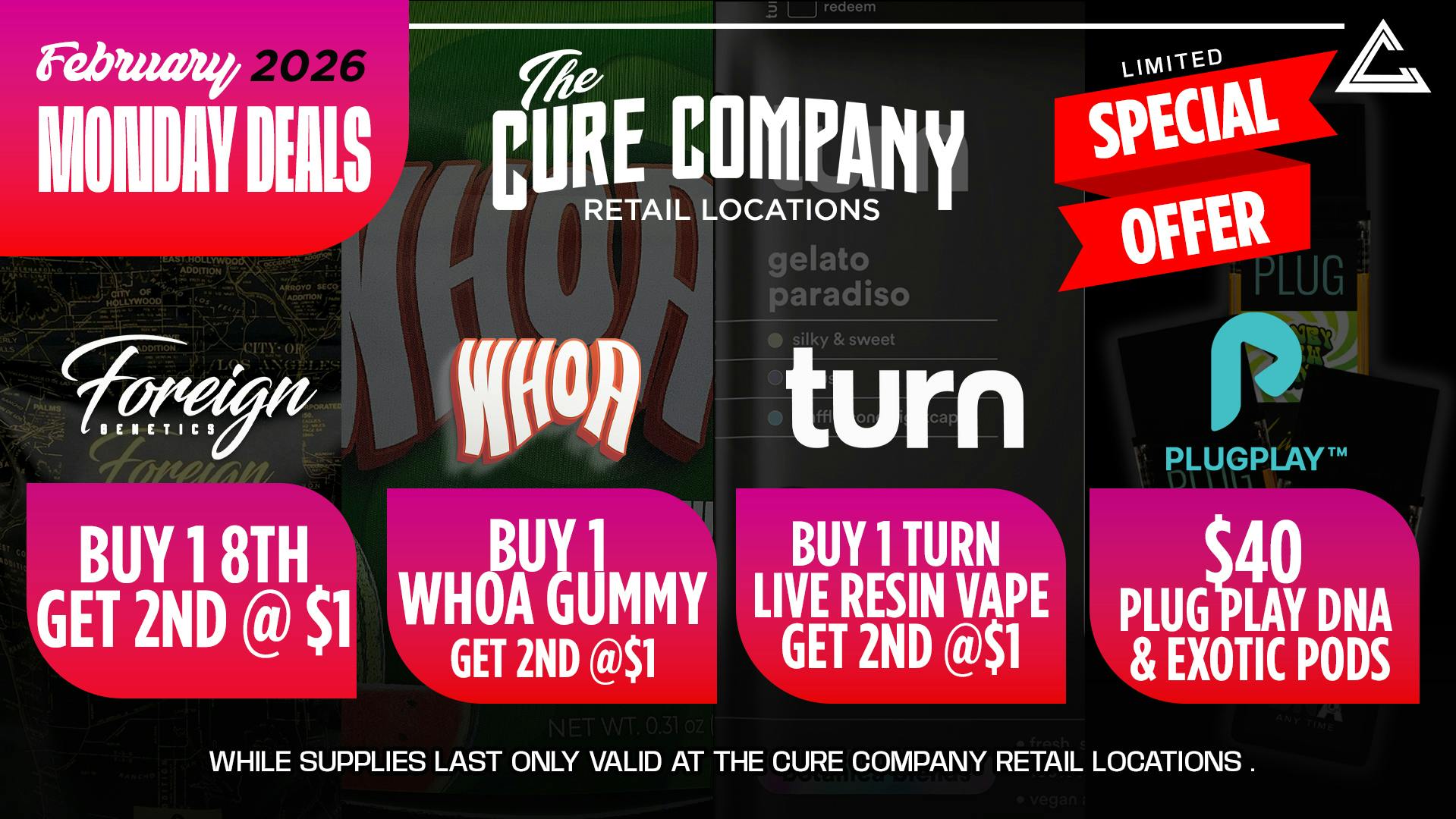 The Cure Company DTLA ❤️‍🔥🥵DTPG Monday Doorbusters – Feb Deals❤️‍🔥🥵