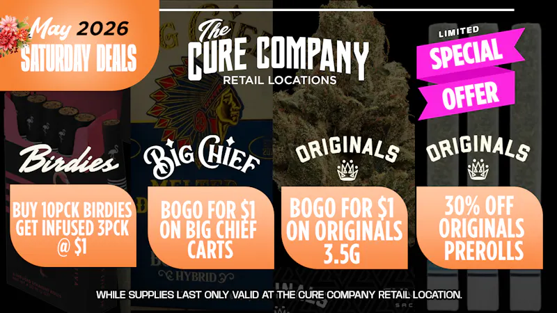 The Cure Company - Melrose Cure Co Melrose Saturday Smoke Deals 🌿