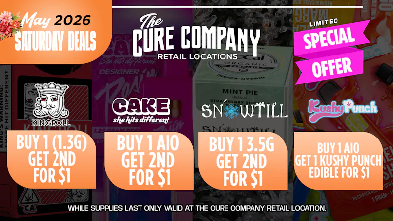 The Cure Company DTLA Saturday Specials @ DTPG 🚨