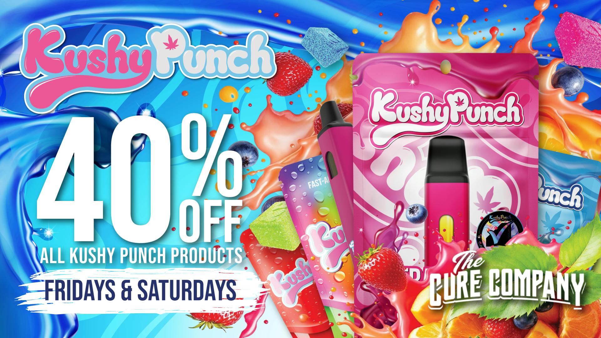 CCC by The Cure Company 🍓 Save 40% on All Kushy Punch Products 🌈