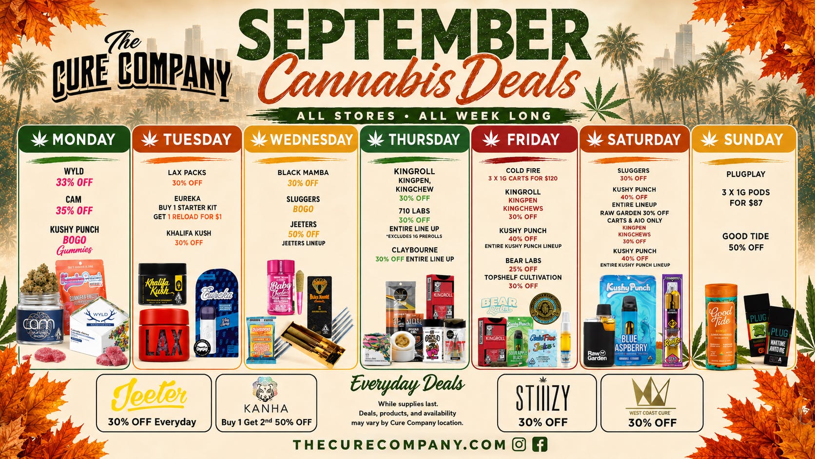 Weed Lane 🍂🧸 September Deals Hit Different at Cure Co🍁🍂