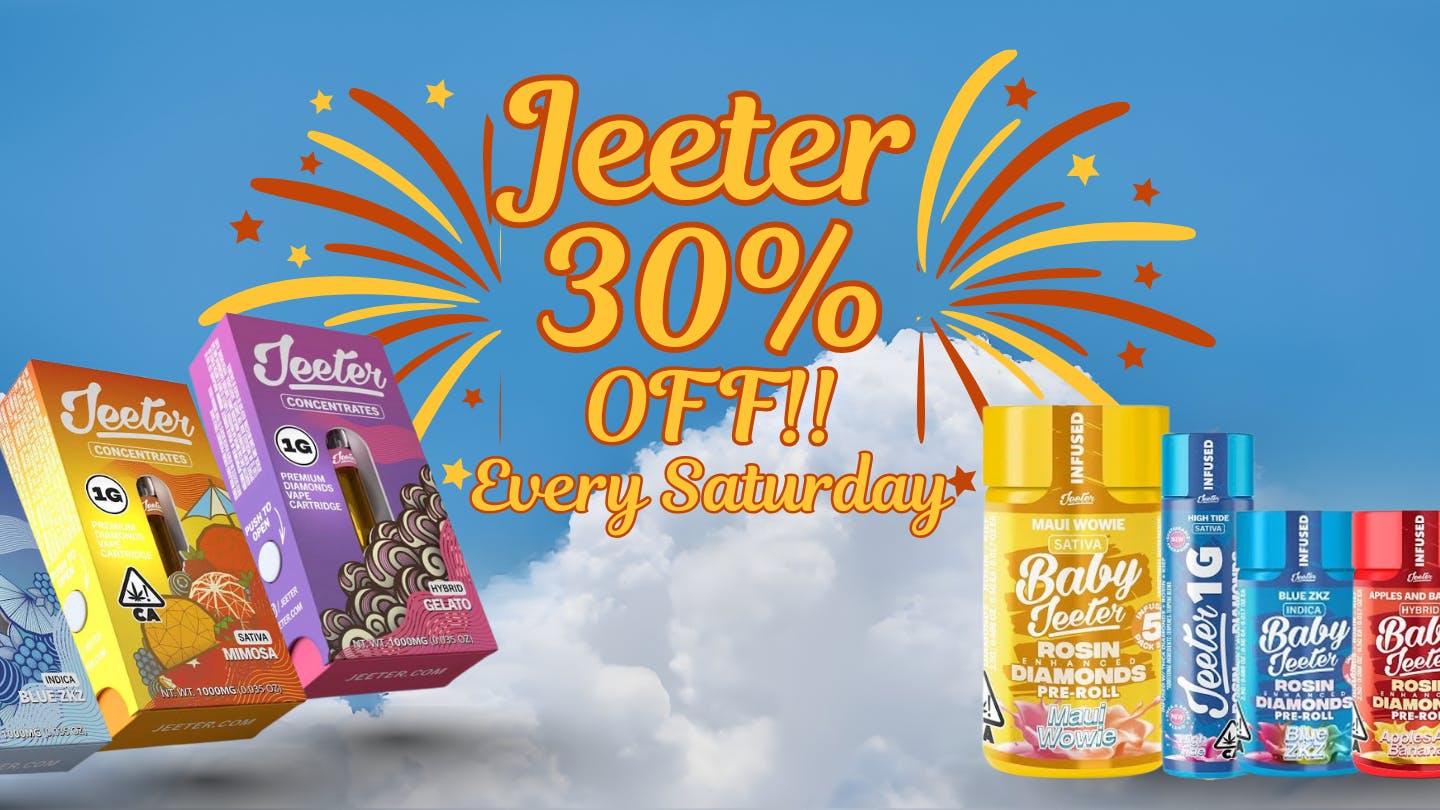 MOTA (Medicine Of The Angels) JEETER 30% OFF EVERY SATURDAY