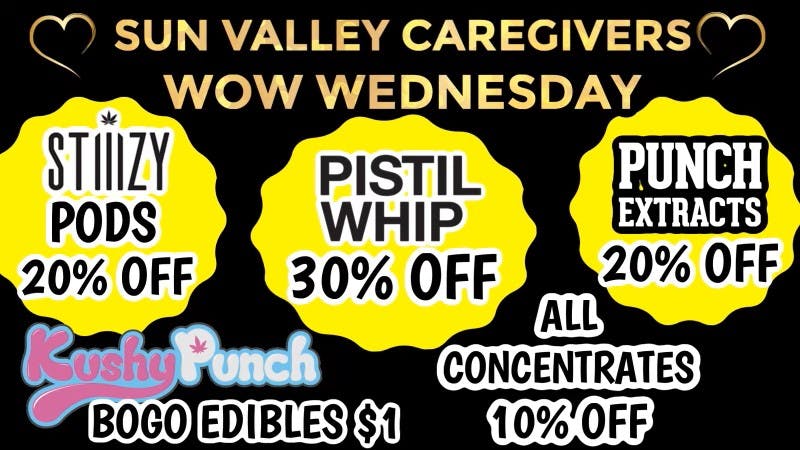 Sun Valley Caregivers Pistil Whip 30% OFF / Punch Extracts 20% OFF