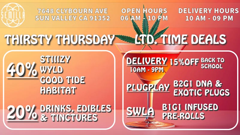 SEMILLA HRC Delivery 40%OFF Stiiizy, Wyld & Habitat