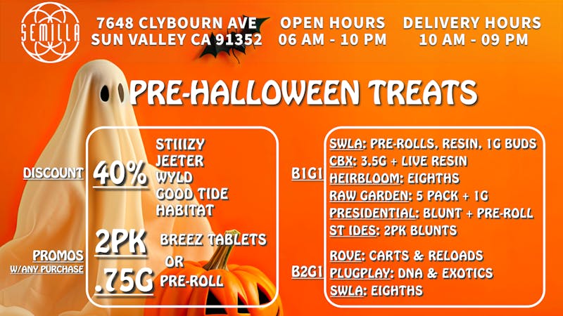 SEMILLA HRC Pre-Halloween Treats: 40%Multi-Brands + $1 Promos!