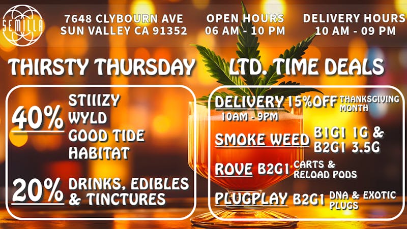 SEMILLA HRC 40%OFF Stiiizy, Wyld & Habitat