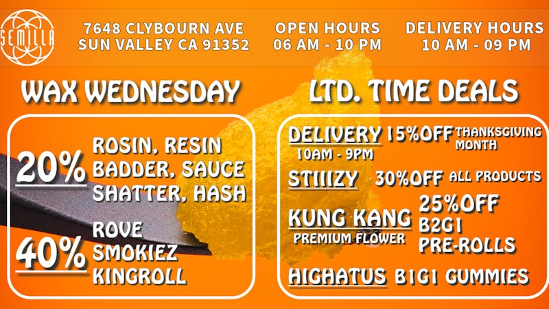 SEMILLA HRC Delivery 40%OFF Rove, Kingroll, Smokiez