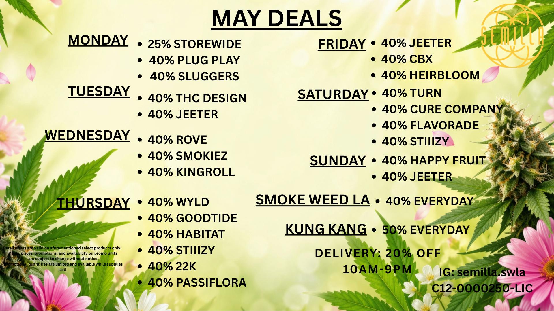 SEMILLA HRC MAY Deals: 40% OFF on Select Brands at Semilla!!!!