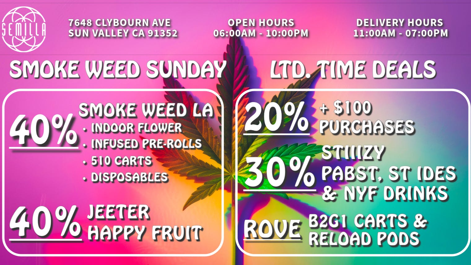 Herbal Relief Caregivers 40%OFF Smoke Weed LA, Jeeter & Happy Fruit