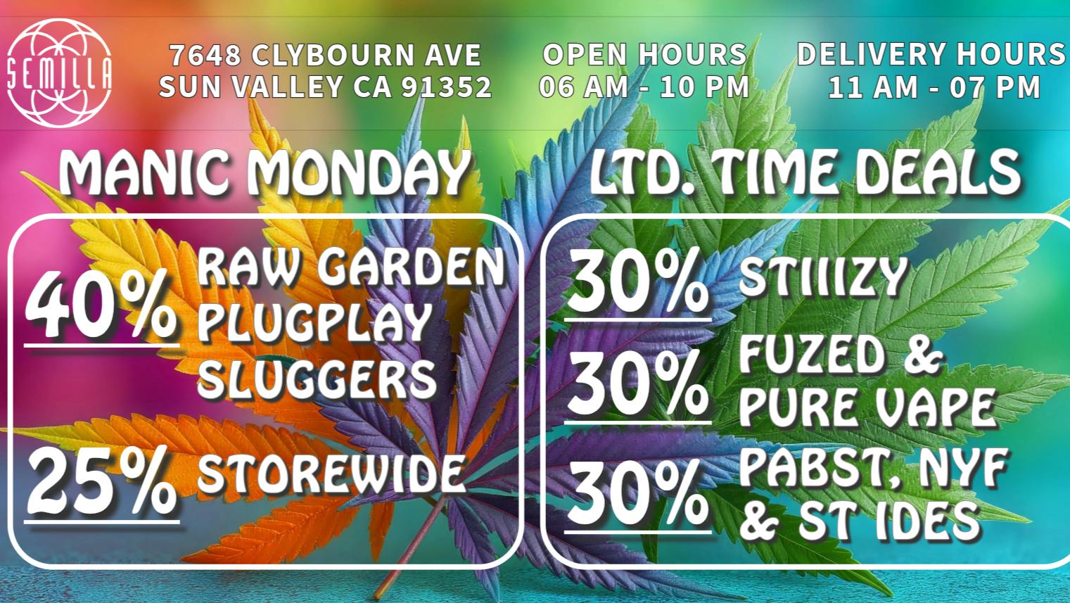 Herbal Relief Caregivers 25% Storewide, 40% PlugPlay, Raw Garden, Sluggers!