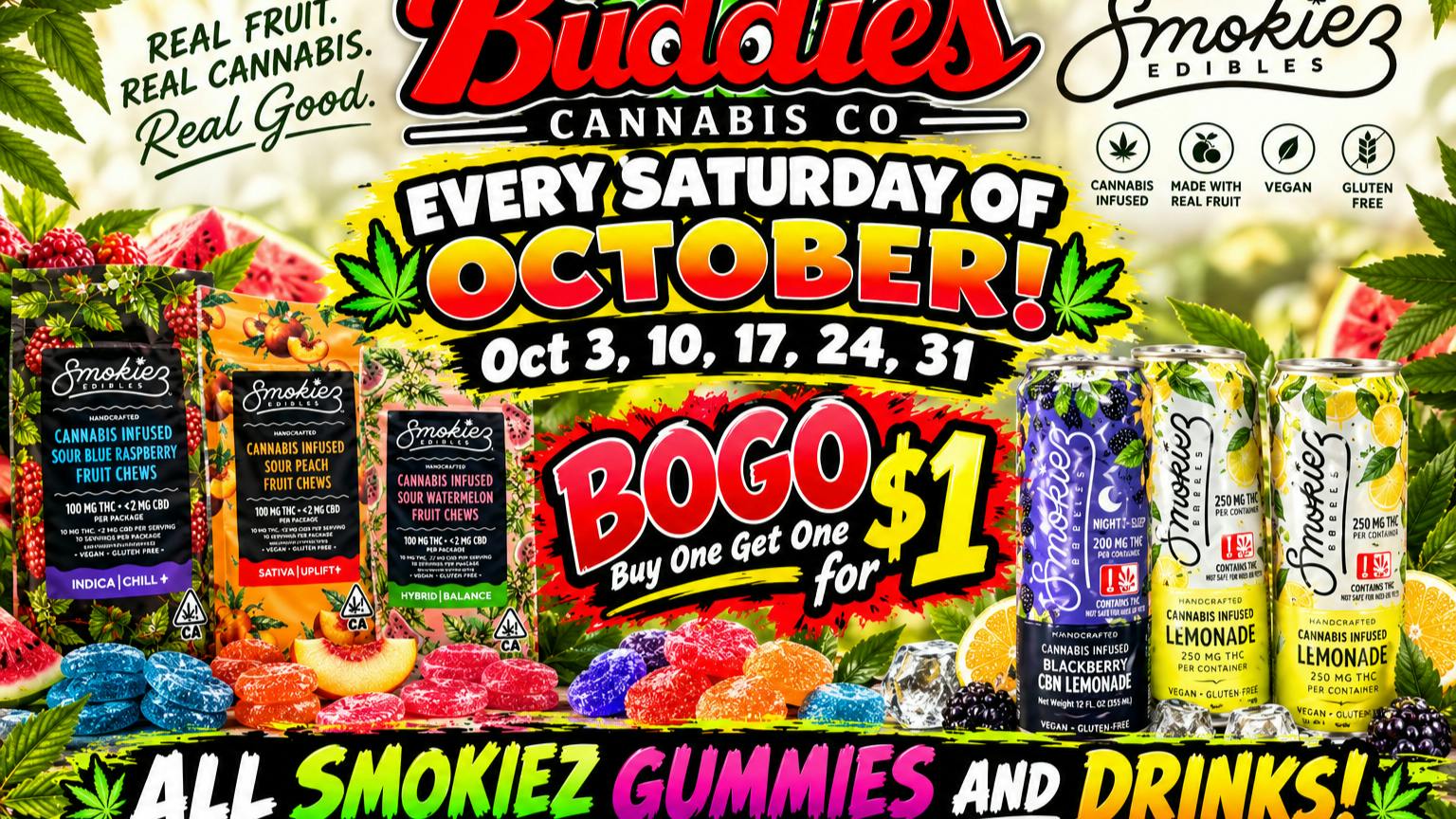 Buddies Cannabis Co SMOKIEZ EDIBLES BOGO FOR $1