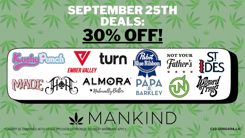 Mankind Dispensary SEPTEMBER 25TH DEALS!