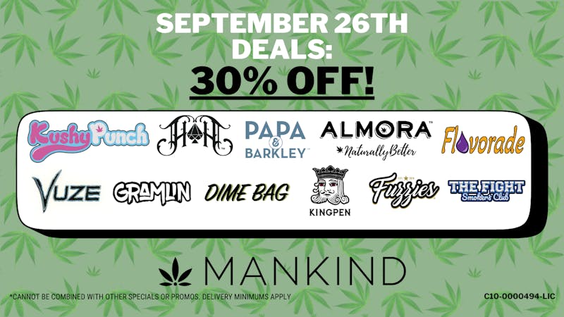 Mankind Dispensary SEPTEMBER 26TH DEALS!