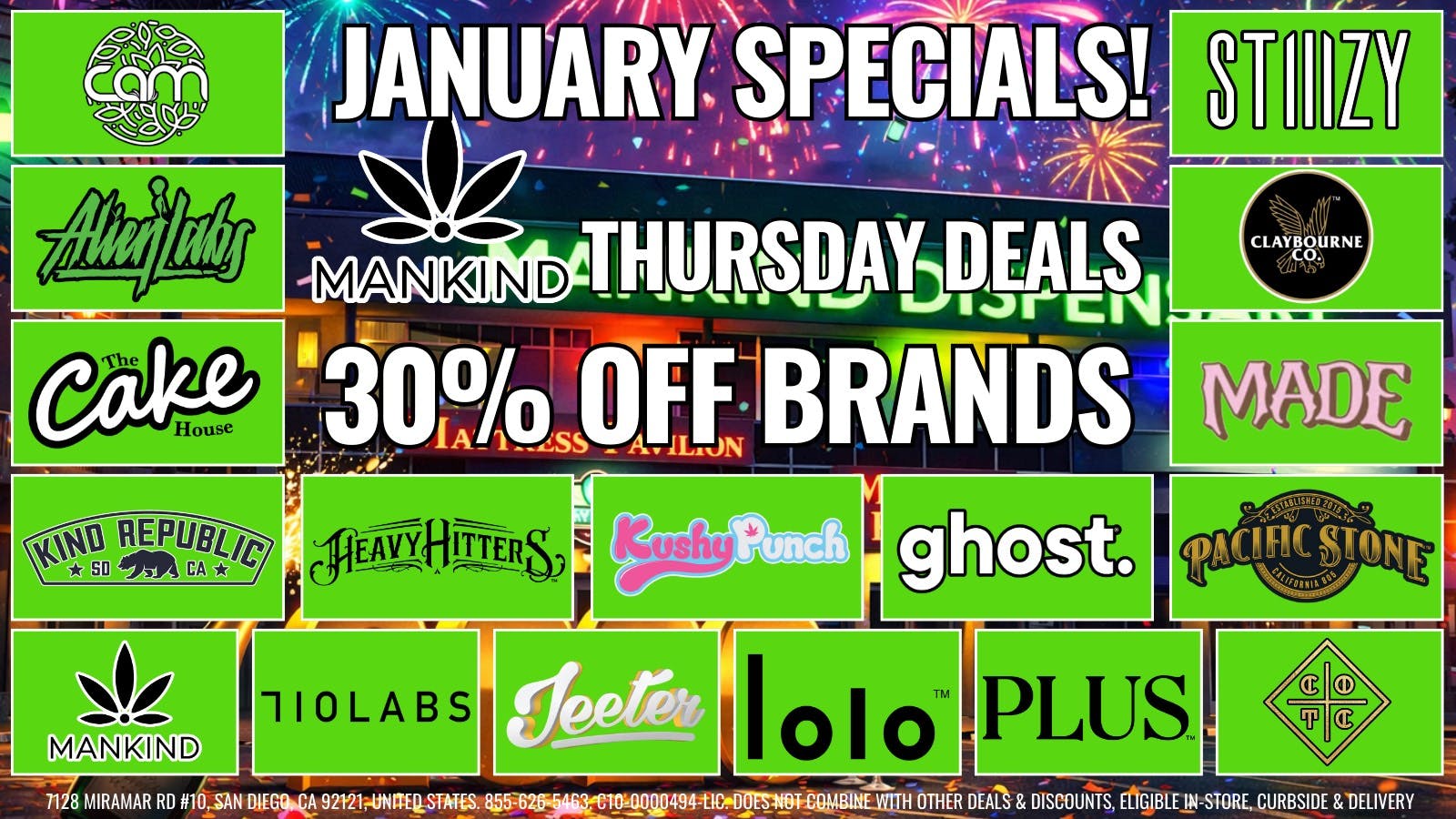 Mankind Delivery THURSDAY - 30% OFF SELECT BRANDS