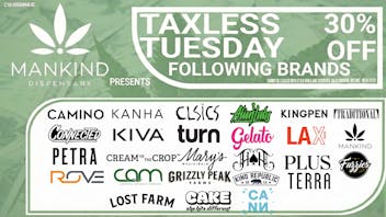 Mankind Delivery TAXLESS TUESDAY - 30% OFF SELECT BRANDS!