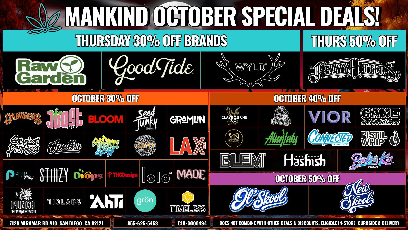 Mankind Delivery Thursday Specials 30% Off Brands!