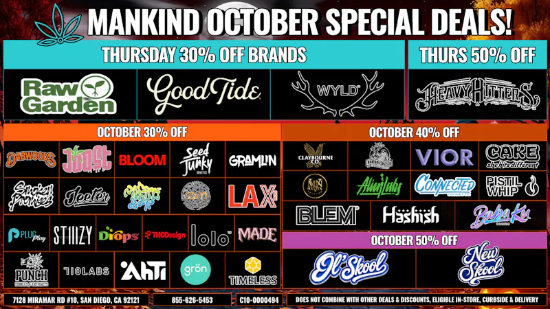 Mankind Delivery Thursday Specials 30% Off Brands!