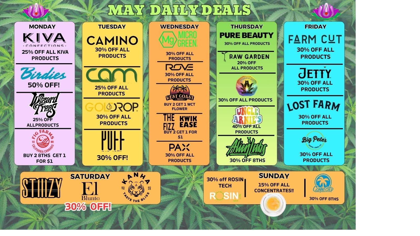 CBCB - Cannabis Buyers Club Berkeley MAY DEALS AT CBCB