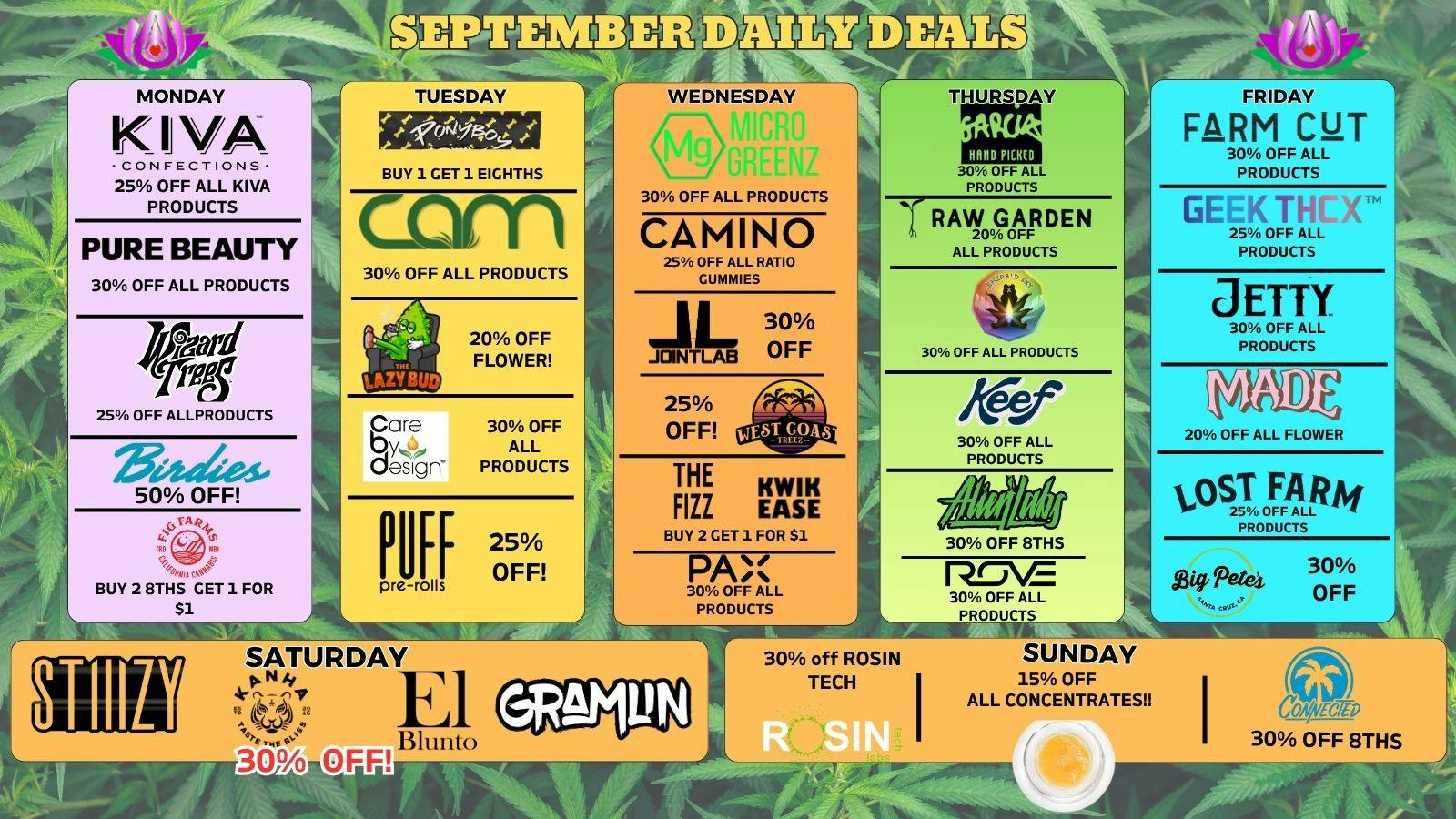 CBCB - Cannabis Buyers Club Berkeley SEPTEMEBER DEALS AT CBCB