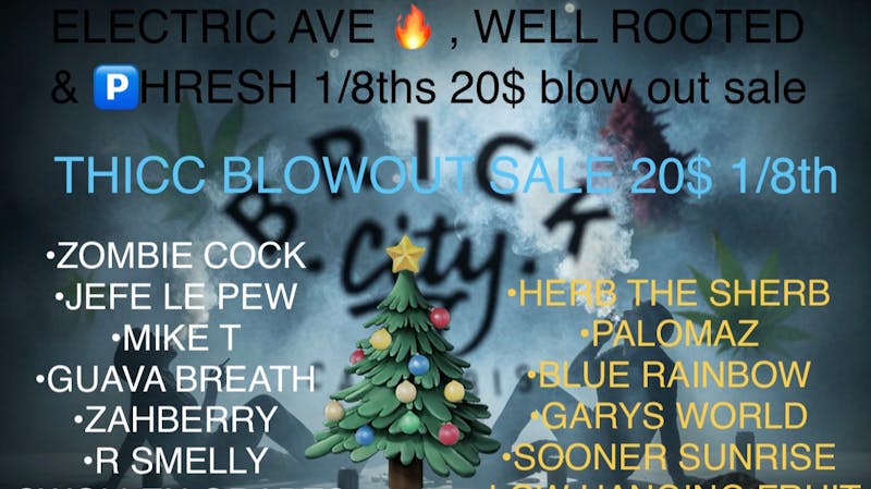 Brick City Cannabis Co. THICC, PHRESH ,WELL ROOTED, ELECTRIC AVE