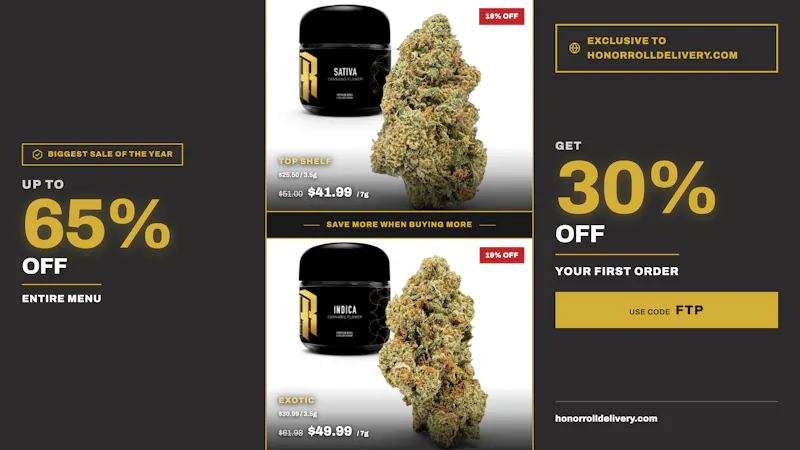 Honor Roll Delivery UP TO 65% OFF STOREWIDE