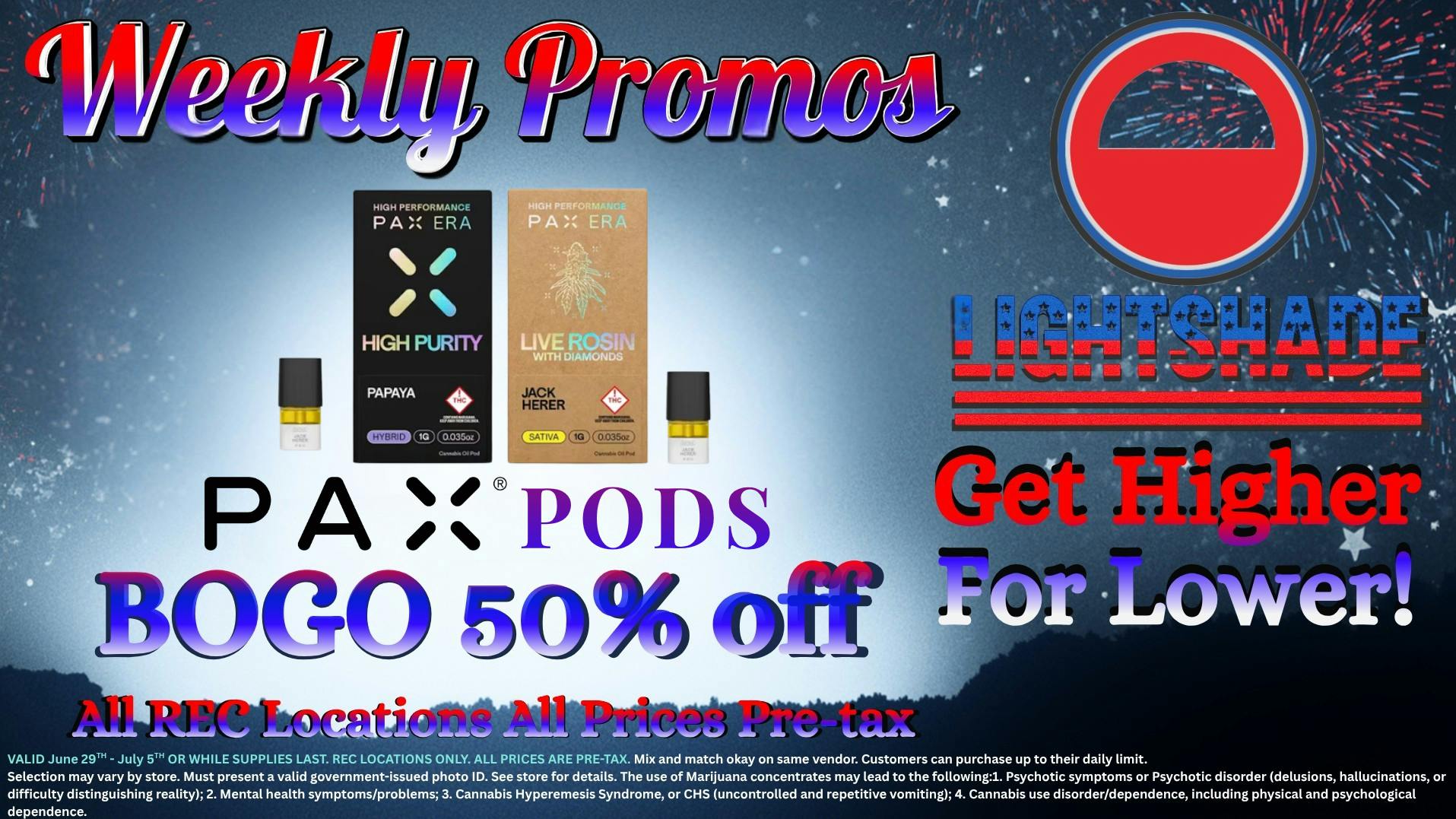 Lightshade - Federal Heights All Pax Pods Buy One Get One 50%!