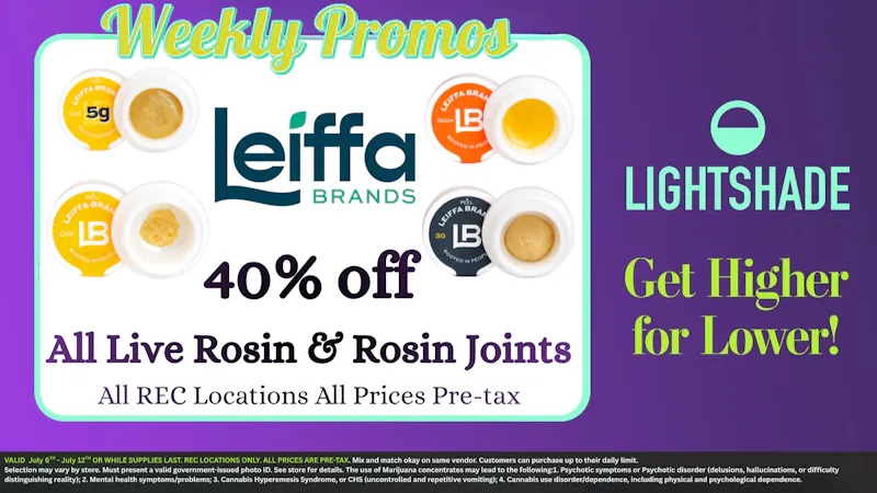 Lightshade - Iliff 40% OFF Live Rosin!