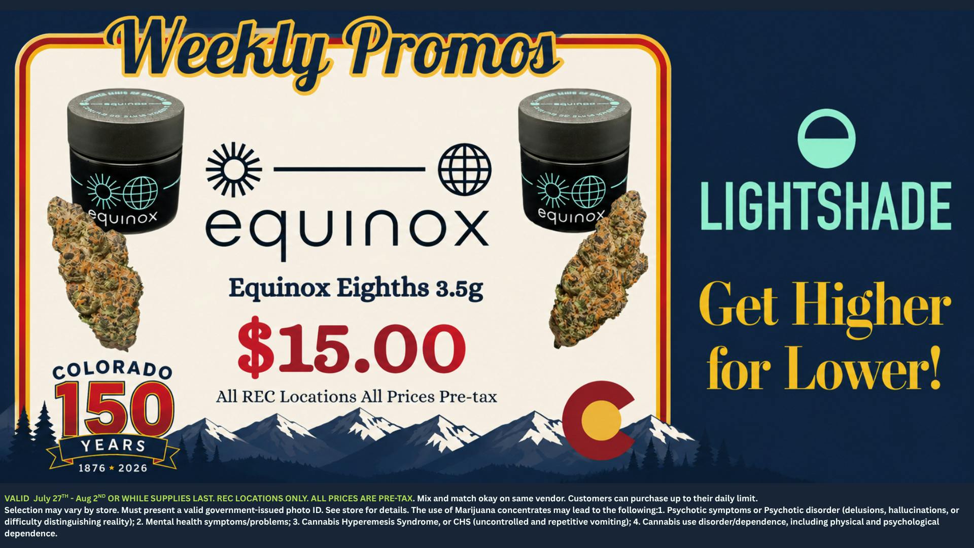 Lightshade - Federal Heights $15 Flower Eighths