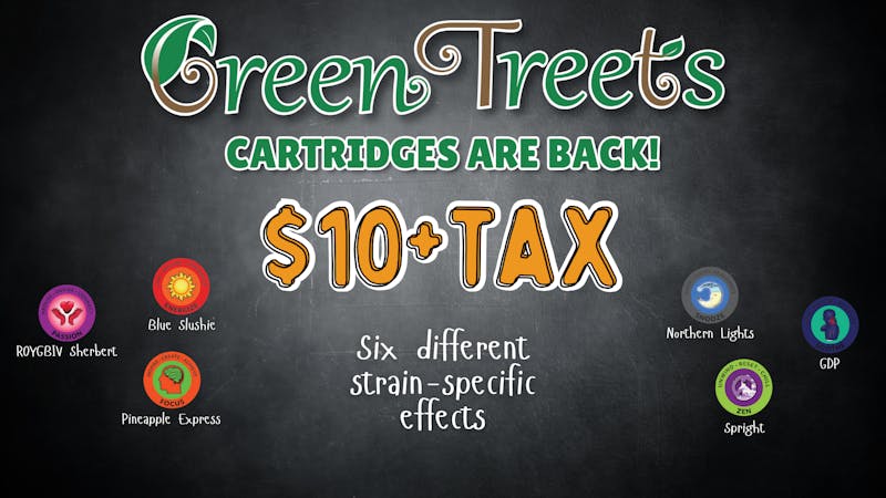 Green Tree Medicinals Berthoud Green Treets 1g Cart for $10+tax